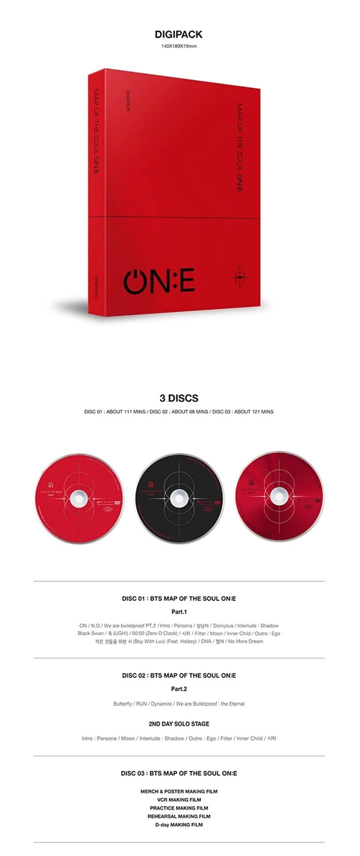 BTS MAP OF THE SOUL ON:E　DVD BIGHIT Ent. BTS Map Of The Soul On: E DVD + Extra Photo Card Set