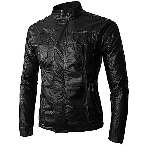 Veste en cuir moto homme coupe ajustée pour corriger la silhouette et bloquer le froid