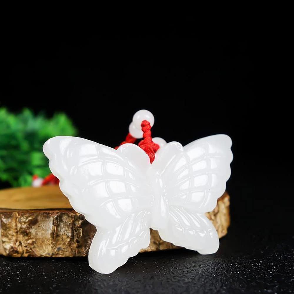Naszyjniki z jadeitu, Naszyjnik z naturalnym jadeitem Ręcznie rzeźbiona biżuteria Amulet