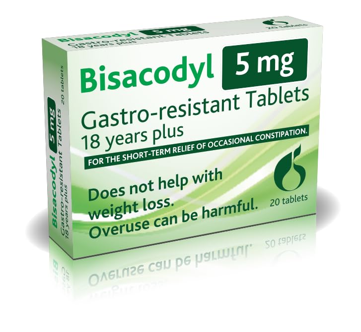 Constipation Relief Laxative 5mg Gastro-Resistant Tablets Adult - 3 Pack of 20 Tablets