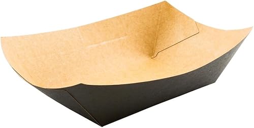 Vista 33 de Restaurantware Papel de periódico Bio Boat - 3" x 2" x 1" - Caja de 50 unidades Newsprint