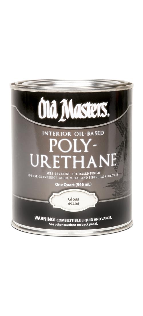 Old Masters 49404 Polyurethane Oil-Based Finish Gloss, 1 quart,Clear