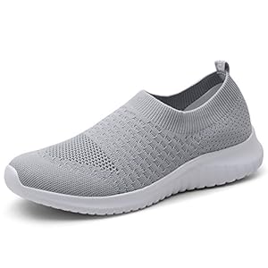 TIOSEBON Women’s Athletic Walking Shoes Slip On Casual Mesh-Comfortable Tennis Workout Sneakers