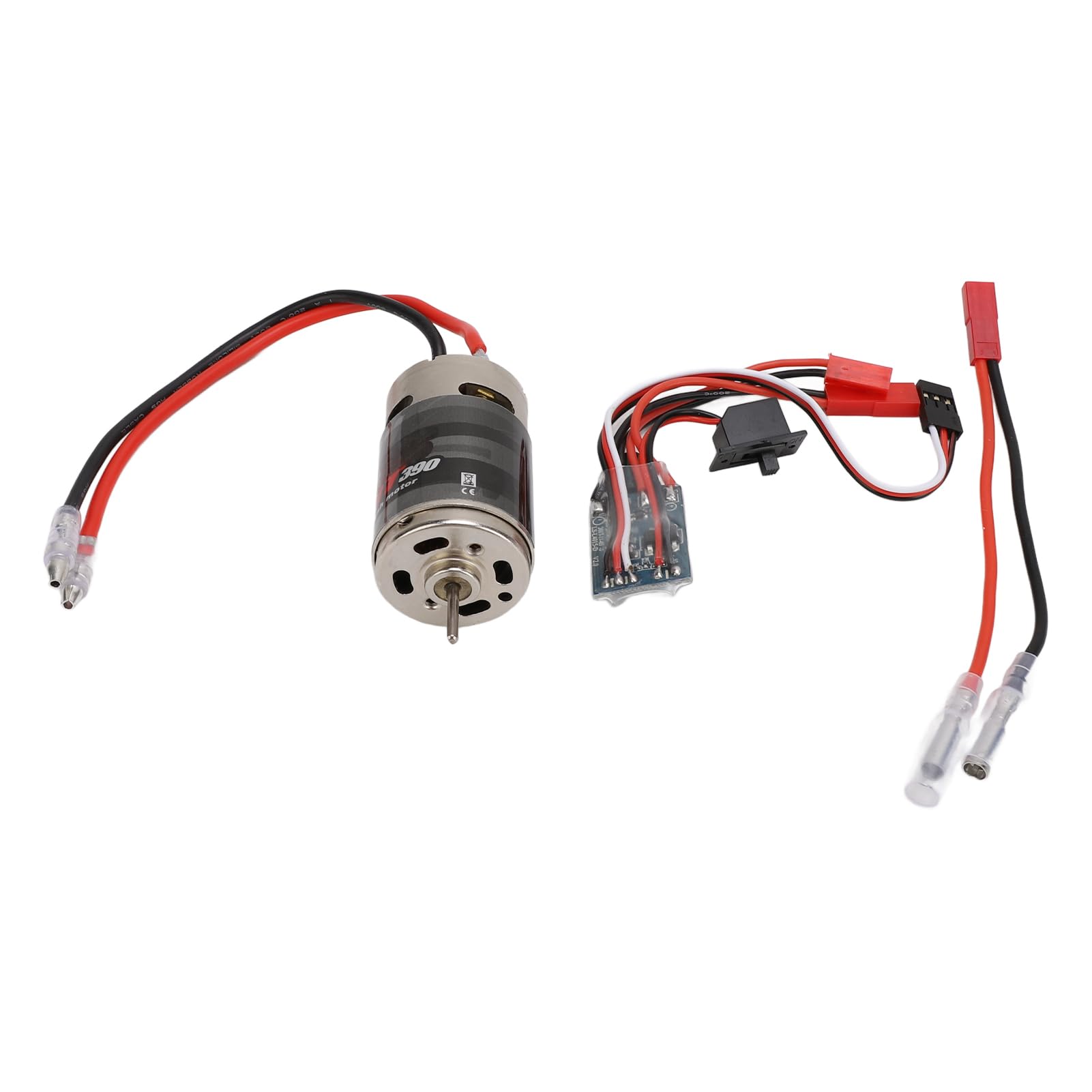 VGEBY RC Brushed Motor ESC Set, 28T 390 RC Electric Speed Controller with 30A Brushed ESC JST Female to 4.0mm Female Adapter Cable for 1/16 1/18 RC Car Boat, VGEBY70acqgu6ek