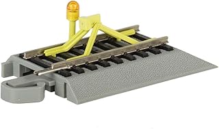 Bachmann Trains - Snap-Fit E-Z TrackÂ® Flashing LED Bumper - Nickel Silver Rail with Gray Roadbed - HO Scale