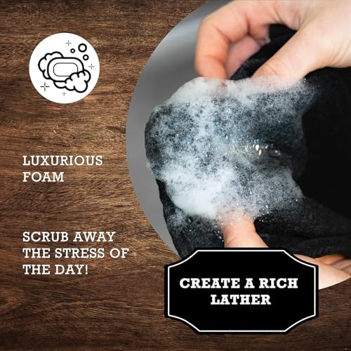 Terry Wash Cloths for Face and Body, Dual-Sided Cleansing and Exfoliating Washcloths, Machine Wash, Black, 3 Count - Image 6