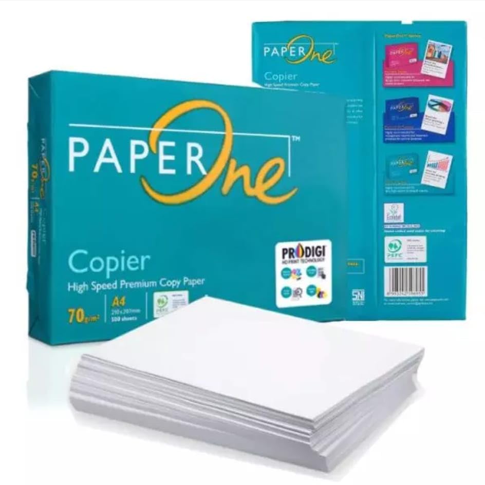 Image of Paper One | A4 Size | 70 GSM | 200 Sheets | White Paper, | For Laserjet & Inkjet Printer | Fast Drying | Both Side Print | Eco Friendly | ColorLok (Pack of 1) |