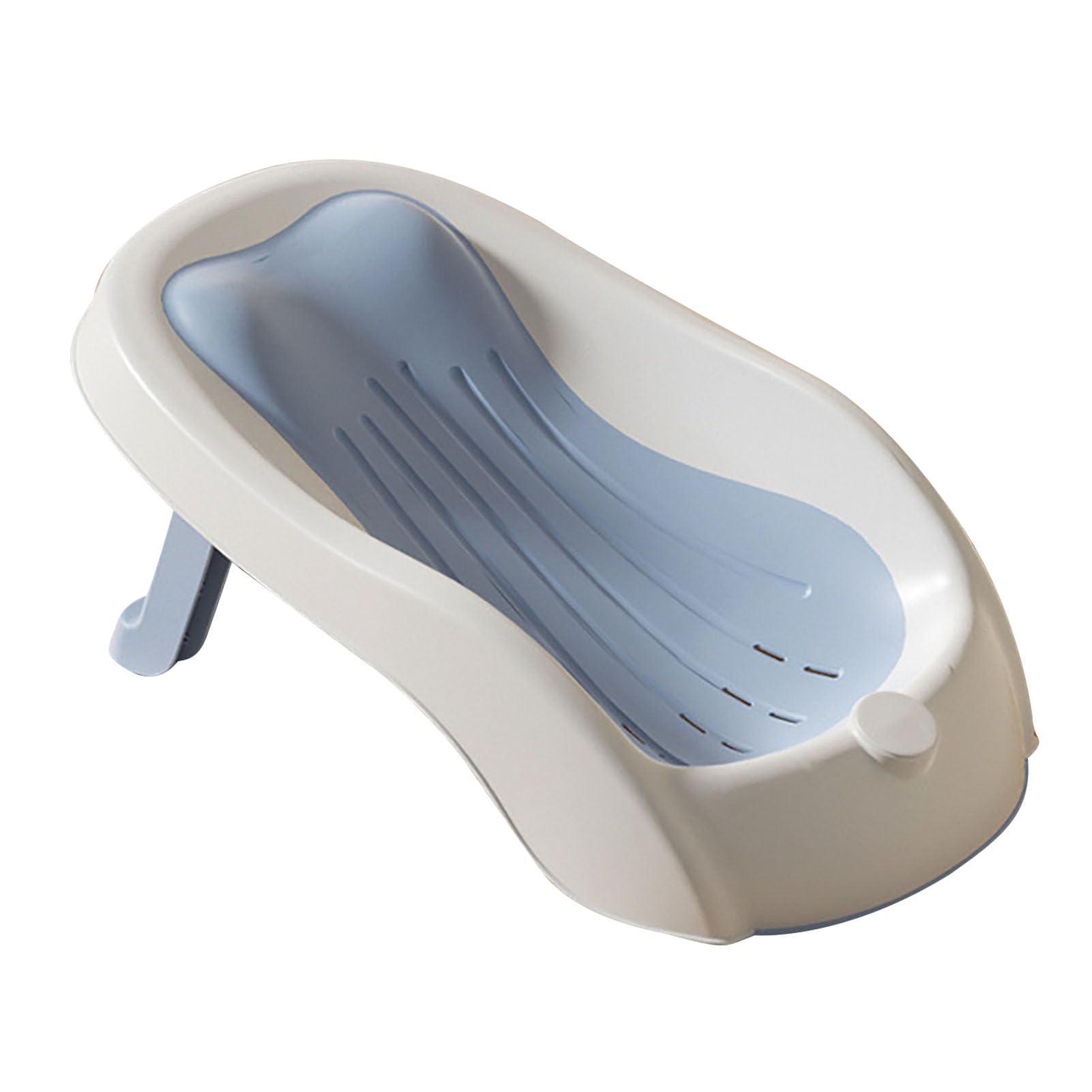 Tonysa Soporte de Baño para Recién Nacido, Asiento de Bañera para bebé con ángulo Ajustable Seguro para Viaje en Casa, PP TPE (BLUE)