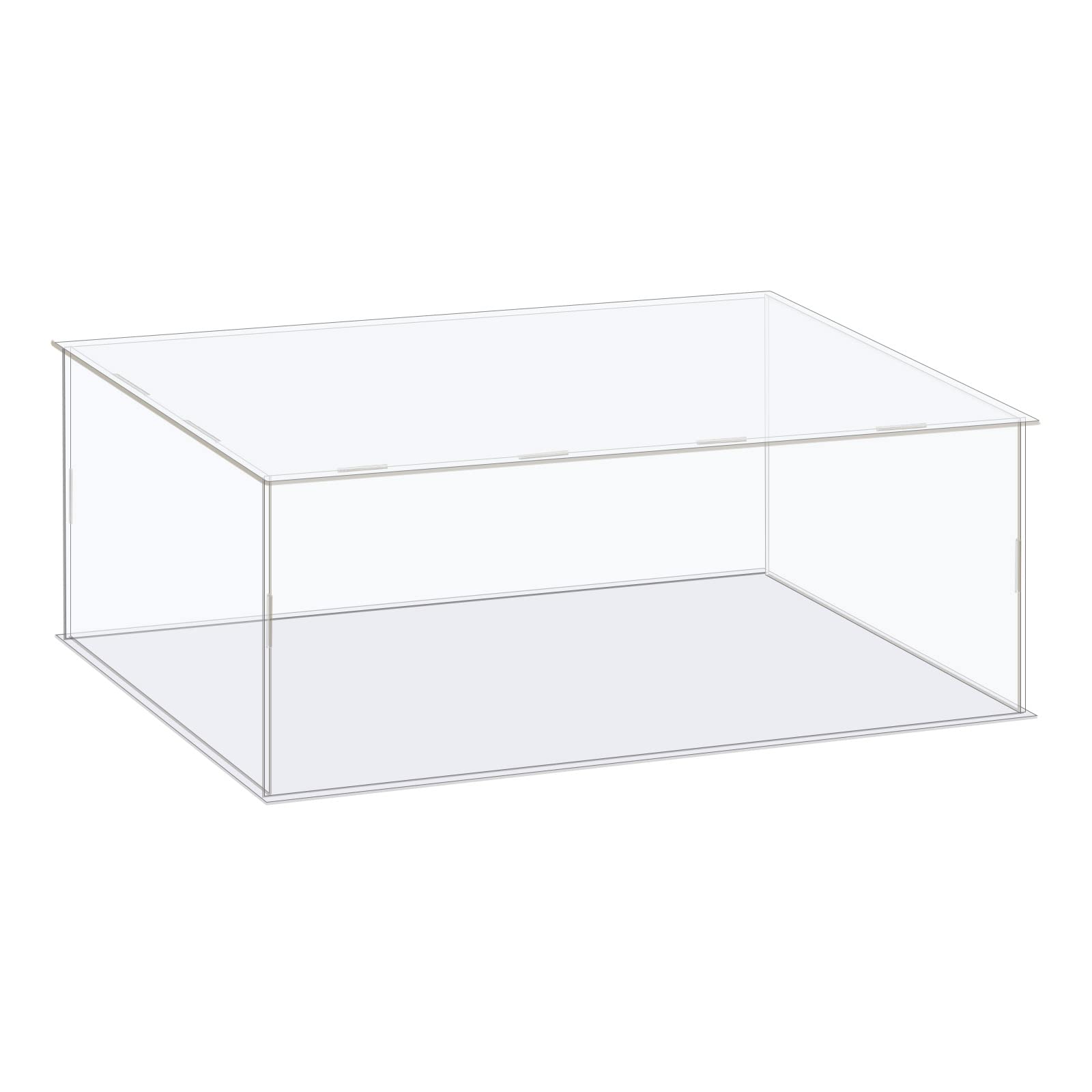 Muiltvoe Acrylic Display Case Box Clear Dustproof Protection Showcase 11x11x36cm for Collectibles Display