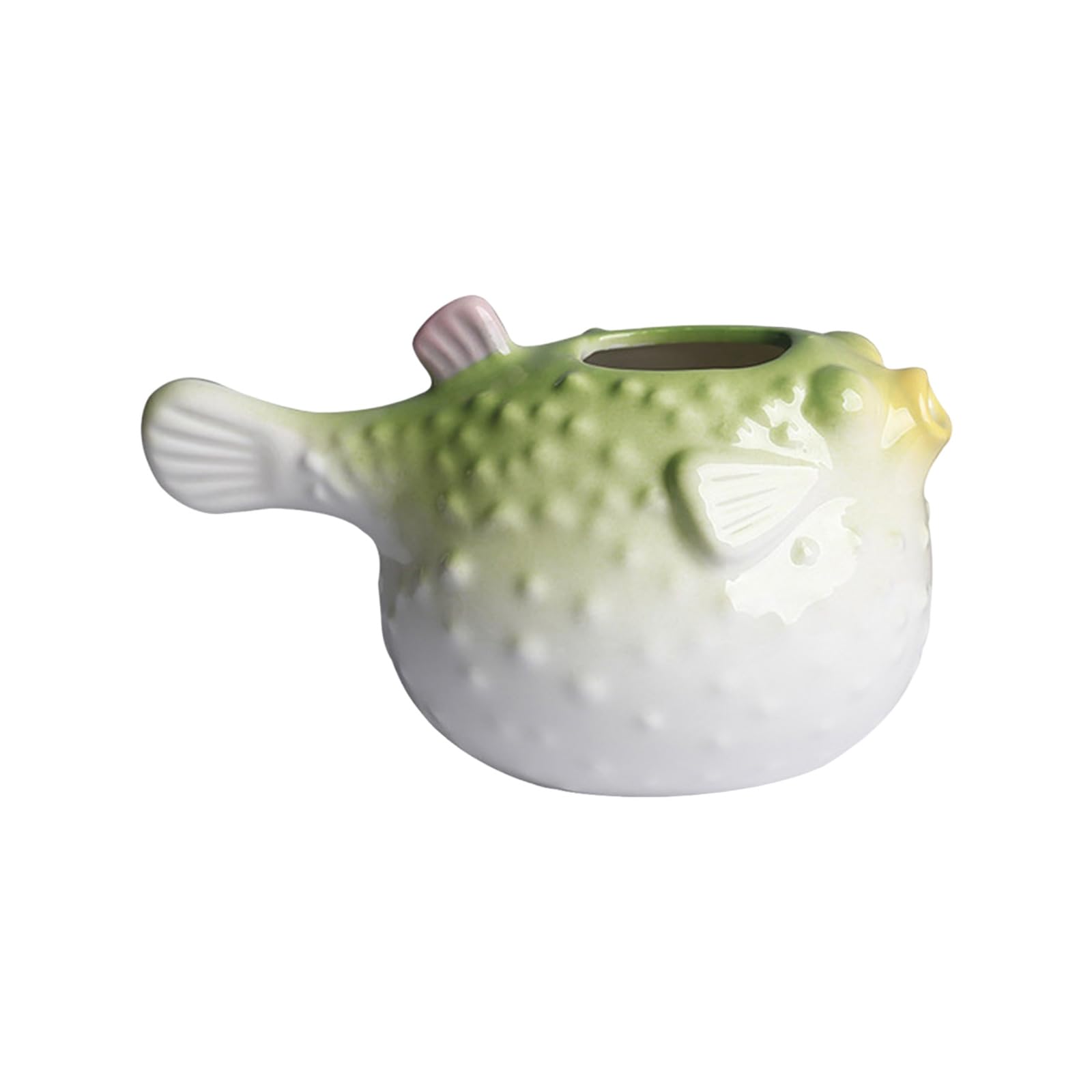 Tabletop Ceramic Fish Planter Vase for Succulents Desk Decors Windowsill Styling and Shelf Display Accent Plant Display