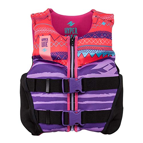 Hyperlite 2019 Girls Youth Indy Neo Vest for Wakeboard Wakesurf Ski Pink Size Small