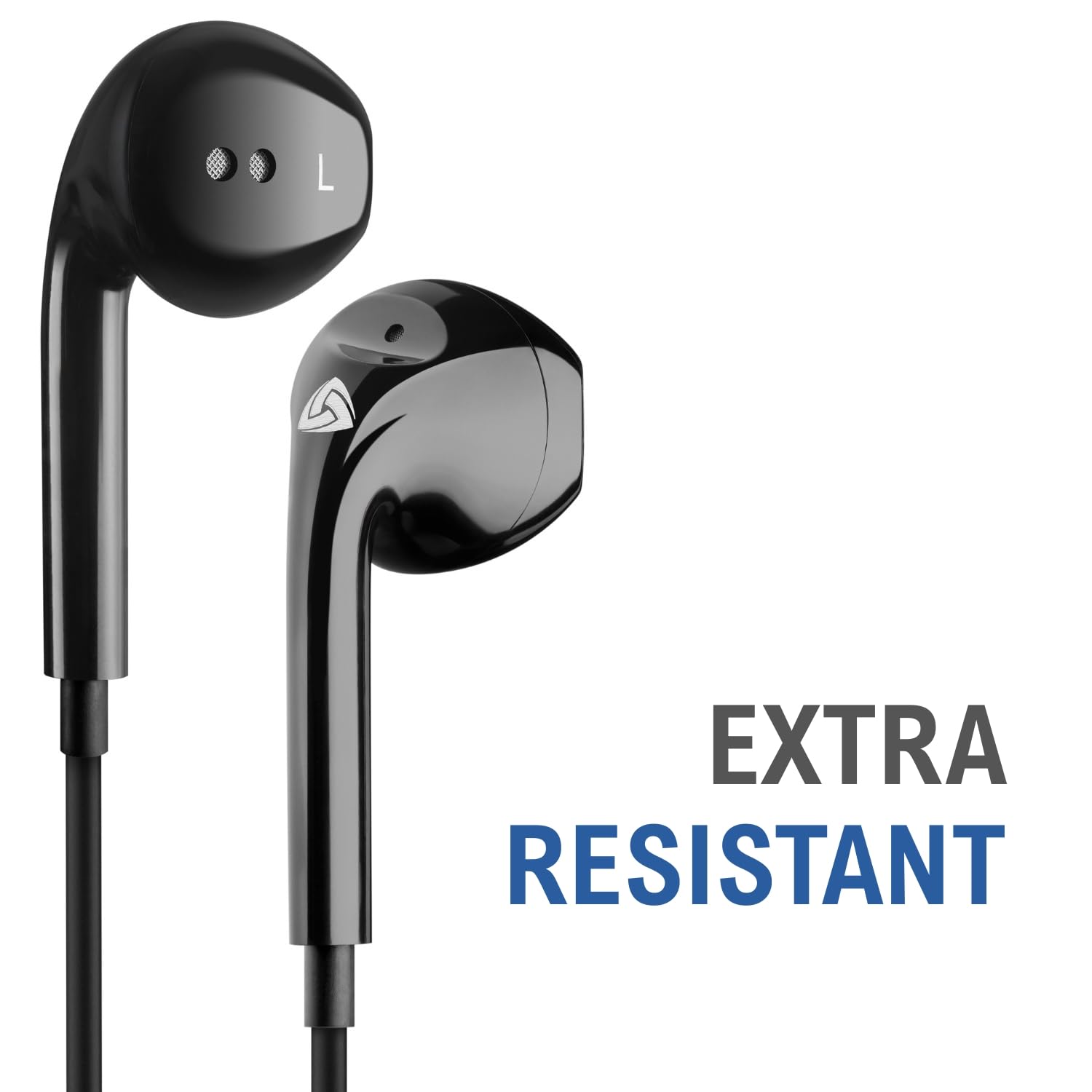 LUDOS Zenith Écouteurs, Garantie 2 Ans, Écouteur Intra-Auriculaires Filaires, Casque avec Microphone, Compatible avec Tablettes et Ordinateurs Portables Samsung, Huawei, iPhone, MP3 Players - Noir