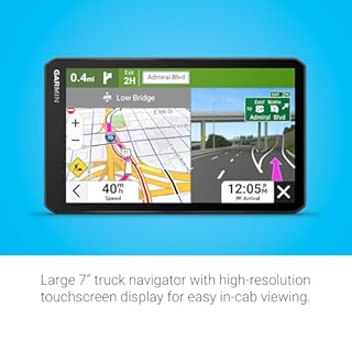 Garmin dezl OTR720, Large 7' GPS Navigator, Custom Truck Routing, Satellite Imagery, Wind Speed, Community-Shared Loading Docks & Parking Availability