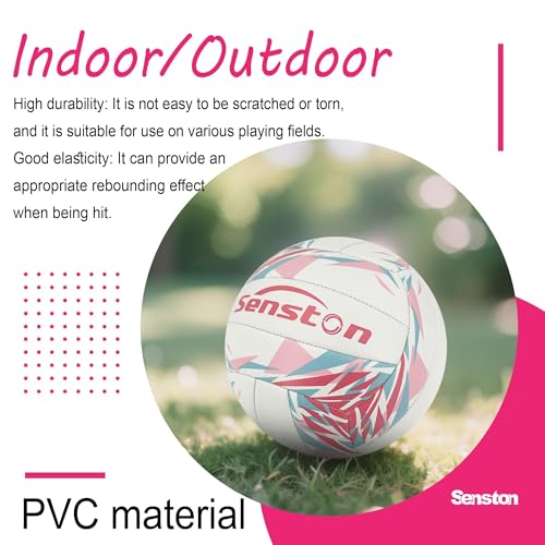 Image of Senston Size 5 Volleyball - Soft & Durable Microfiber Cover for Adults & Youth | Official Size for Indoor, Outdoor, Beach & Gym Training | Includes Air Pump