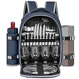 FREEAMG Sac à Dos de Pique-Nique pour 2 Personnes avec Compartiment Réfrigérants Isolé...