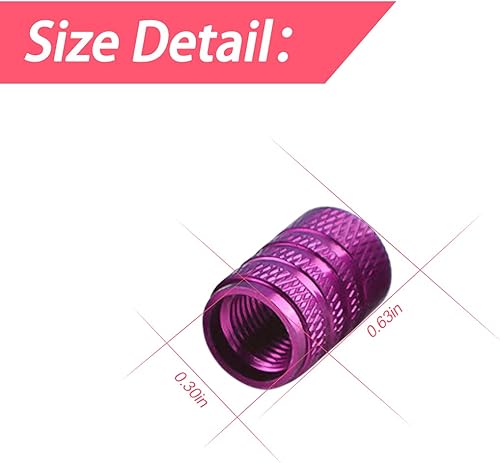 Miniatura 74 de Tapones de válvula de neumático de aleación de aluminio, 8 tapas universales para válvulas de neumáticos de automóvil, cubiertas universales