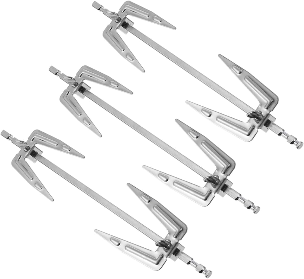 3pcs Air Fryer BBQ Fork Stainless Steel Rotating Skewers for Barbecue Compatible Rotisserie Kits Easy to Clean BBQ Accessories for Grilling and Roasting