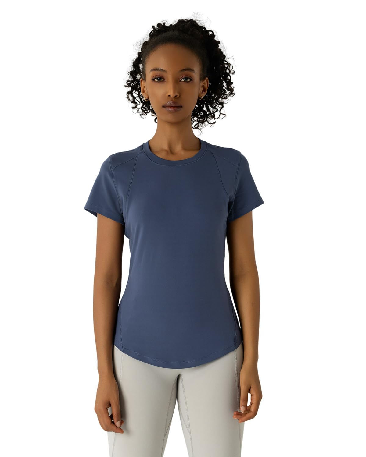 Womens Workout Tops Athletic Short Sleeve Shirts-Gym Pilates Tennis Tops Activewear Basic Tee Shirts