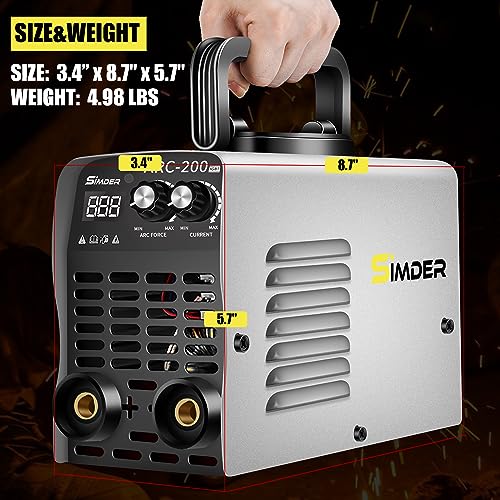 Image of SSimder Mini Stick Welder 110V 3.55Lbs Portable Welding Machine IGBT Inverter ARC Welder for Workshop Outdoor Supports E6013 E7018 Rods 1 /16 inch 1 /8 inch