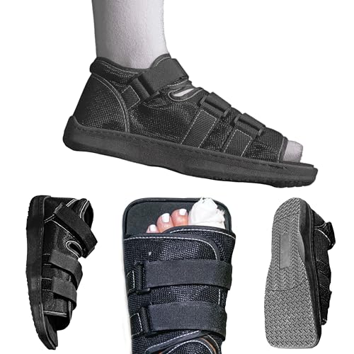Brace On Post Op Shoe - Adjustable Orthopedic Walking Shoes for Women & Men, Walking Shoe for Post-Surgery Recovery, Broken Foot & Toe, Stress Fracture, Medical Boot for Injury (Men, X-Large, Shoe Size 12 to 15)