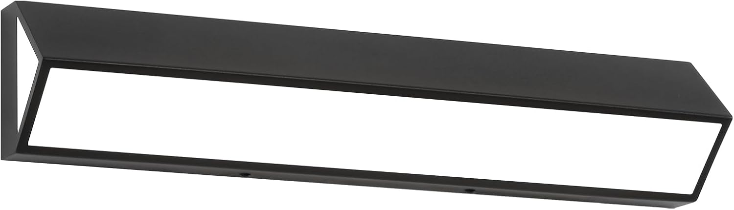 24-Inch LED Modern Bathroom Vanity Light Bar, Matte Black Modern Acrylic Bathroom Wall Lighting Fixtures Over Mirror (Cool White 6000K)