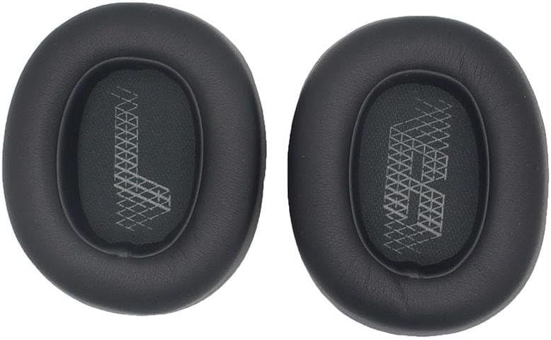 Replacement Ear Pads for JBL E65BTNC, Live 650BTNC, Live 660NC | Protein Leather & Memory Foam Headphone Cushions | Noise Isolation Ear Cups with Installation Tool (Black, 1 Pair)