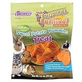 Tropical Carnival F.M. Brown's Natural Sweet Potato Yummies with Vitamin C, 3.5-oz Bag - Nutritious Treat for Rabbits, Guinea Pigs, Chinchillas and Other Small Animals