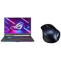 ASUS ROG Strix G17, 17.3-inch (43.94 cms) FHD 144Hz, AMD Ryzen 7 4800H, RTX 3050 Ti 4GB Graphics, Gaming Laptop, G713IE-HX040W + ASUS MW203 Wireless Silent Mouse (Blue)