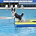 Inflatable Dog Pool Float Dock Platform for Small Dogs Up to 60 lbs, Dog Pool Ramp Ladder with Non Slip Steps | Dog Floats Water Ramp for Boat, Inground Pool, Lake | Heavy Duty Floating Ramp Plank