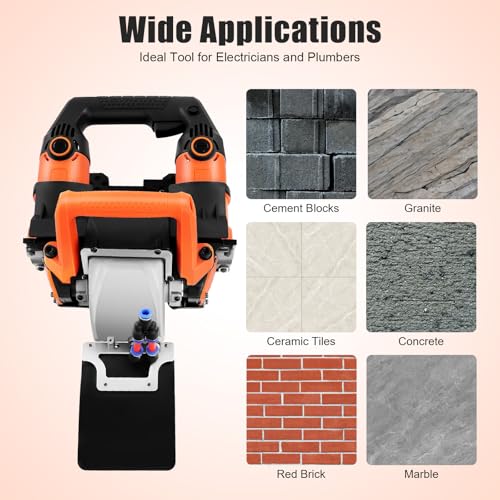 Miniatura 8 de Ranuradora Pared 5200w, 220v 50hz Máquina Ranuradora De Pared Eléctrica 10500r Min Rozadoras Eléctricas, Máquina Cortadora De Paredes, Profundidad Máxima De Corte De 45mm