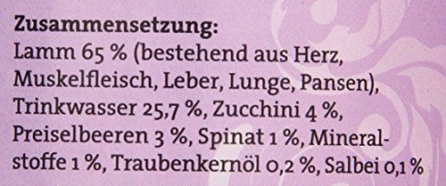 dogz finefood Hundefutter nass - N° 10 Lamm - Feinkost Nassfutter für Hunde & Welpen - getreidefrei & zuckerfrei - hoher Fleischanteil, 6 x 400 g Dose