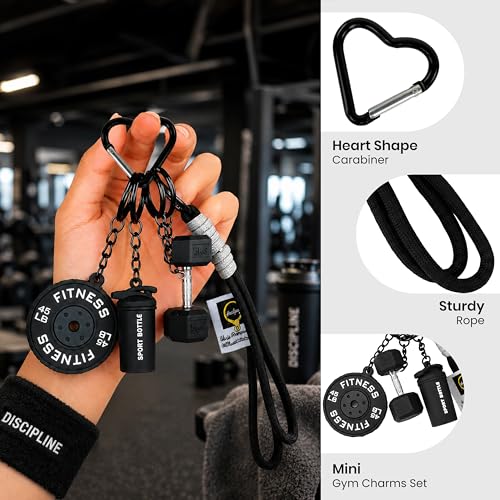 Storite Gym Fitness Keychain, Black - Image 4