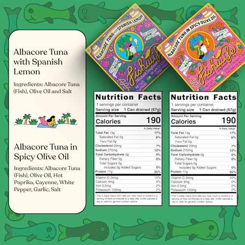 Image of Fishwife Albacore Tuna Variety 2-Pack (with Lemon & Spicy Olive Oil) | Wild-Caught & Hand-Packed | MSC-Certified Sustainable Seafood, Gluten Free, High Protein, Omega-3s