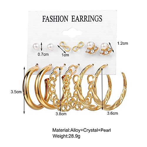 Image of Shining Diva Fashion Stylish Pairs Metal Earrings for Women and Girls