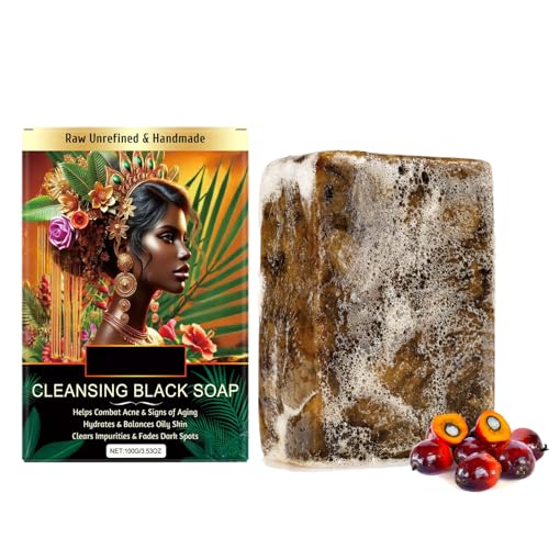 Barras de Jabones Sólidos Orgánicos, Jabón Negro Africano Orgánico, Jabón Negro Africano Hecho Exclusivamente de Materias Primas Naturales