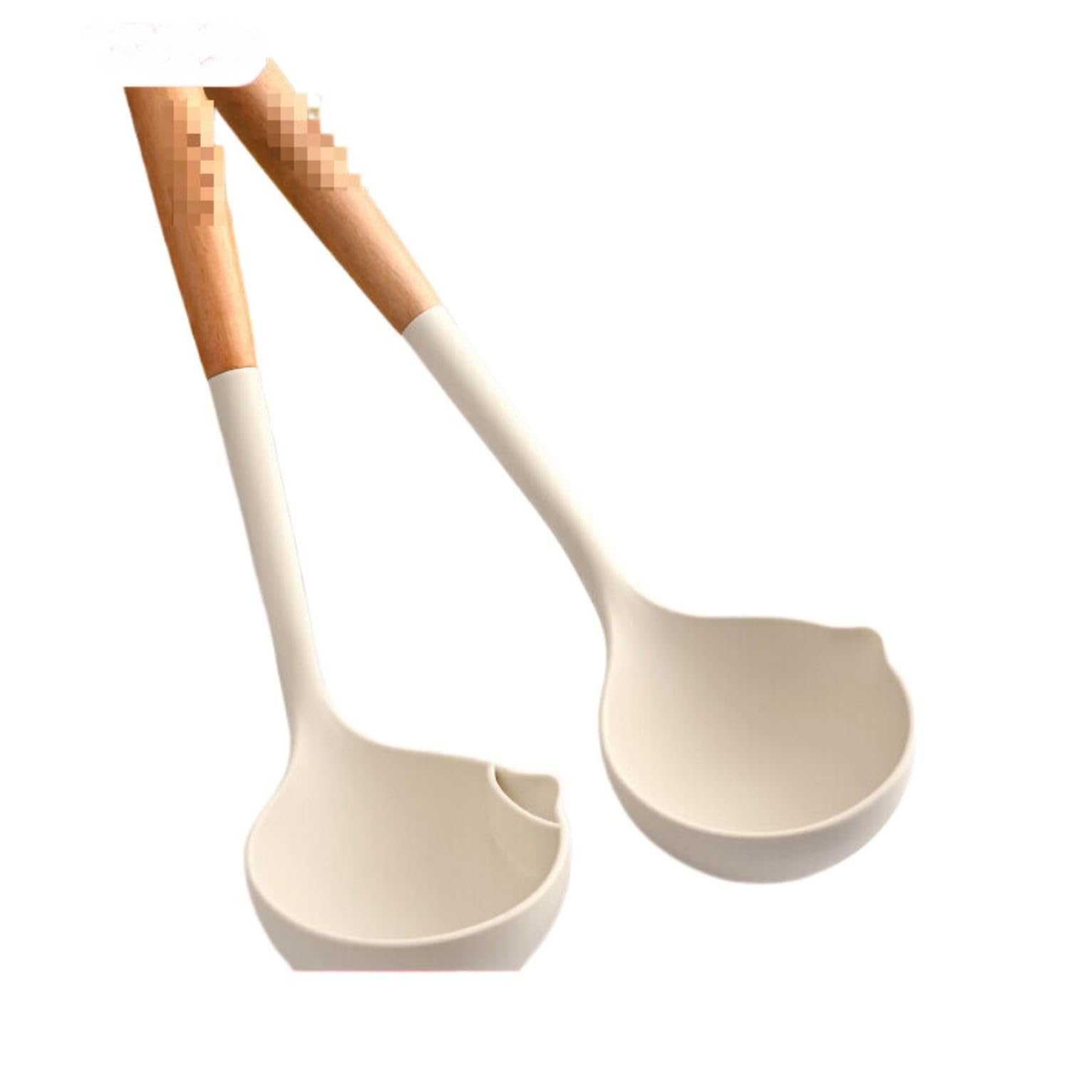 Amazon.com: 汤勺高档精致硅胶勺子Stainless Steel Long handled soup