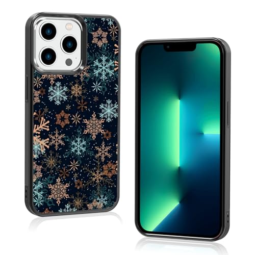 Coque de téléphone pour iPhone 13 Pro antidérapante d'hiver avec motif de Noël pour homme et femme