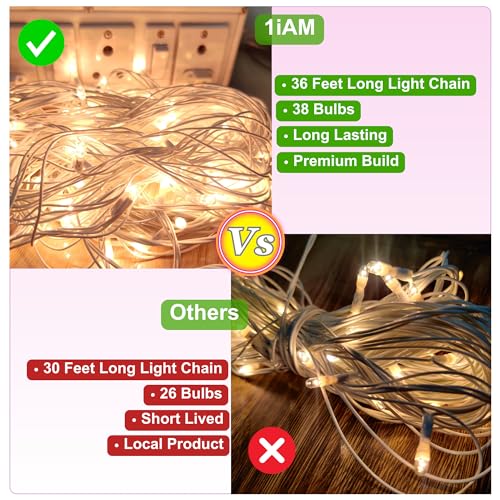 Image of 1iAM 5pcs Pink Decoration Net Light Combo - 4pcs Large, Stitched with Ribbon, Nylon Made, Reusable, Soft, Wrinkled Free, 8.5x5ft Each, Backdrop Decor Net & 1pc 11m Rice Light for Any Party or Event