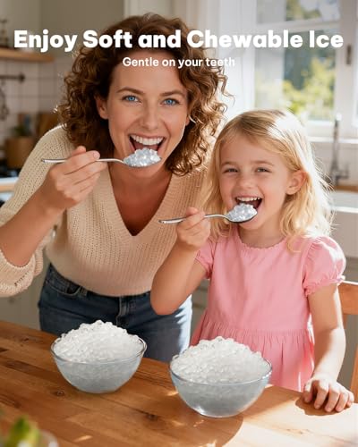 Image of Silonn Nugget Ice Maker Countertop, Pellet Ice Machine with Self-Cleaning Function, Sonic Ice Maker Produces 33lbs of Chewable Ice in 24 Hours, Ideal for Home Kitchen and Office (Stainless Steel-17T)