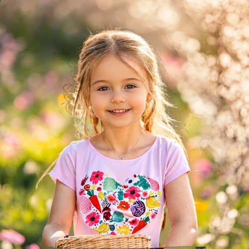 Image of Easter Shirts for Girls Kids Easter Gift Bunny T-Shirt Clothing 3-12 Years