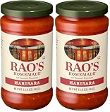 Rao's Homemade Marinara Sauce, 15.5 oz, Tomato Sauce, All Purpose, Keto Friendly Pasta Sauce, Premium Quality, Tomatoes from Italy and Olive Oil (Pack of 2)