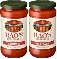 Rao's Homemade Marinara Sauce, 15.5 oz, Tomato Sauce, All Purpose, Keto Friendly Pasta Sauce, Premium Quality, Tomatoes from Italy and Olive Oil (Pack of 2)