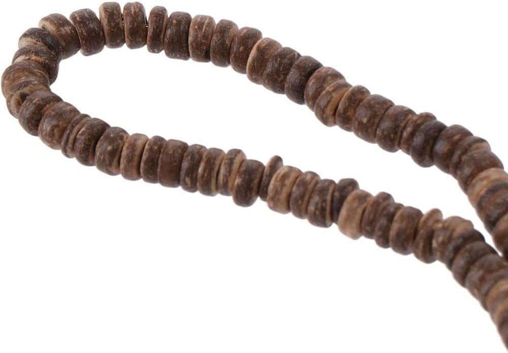 550Pcs 8mm Brown Natural Coconut Shell Beads Spacer Flat Round Wood Beads for DIY Bracelet Necklace Jewelry Making - Image 6