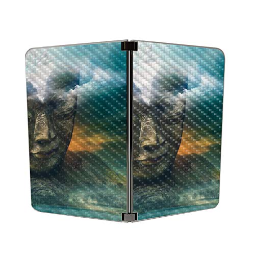 Image of MIGHTY SKINS MightySkins Carbon Fiber Skin for Microsoft Surface Duo - Insight Buddha | Protective, Durable Textured Carbon Fiber Finish | Easy to Apply | Made in The USA