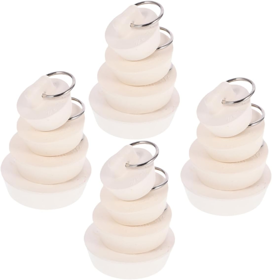 Artibetter 16pcs Rubber Bathtub Drain Stopper with Rings Universal Sink Plug Set for Kitchen Bathroom Laundry Wash Basin Seal