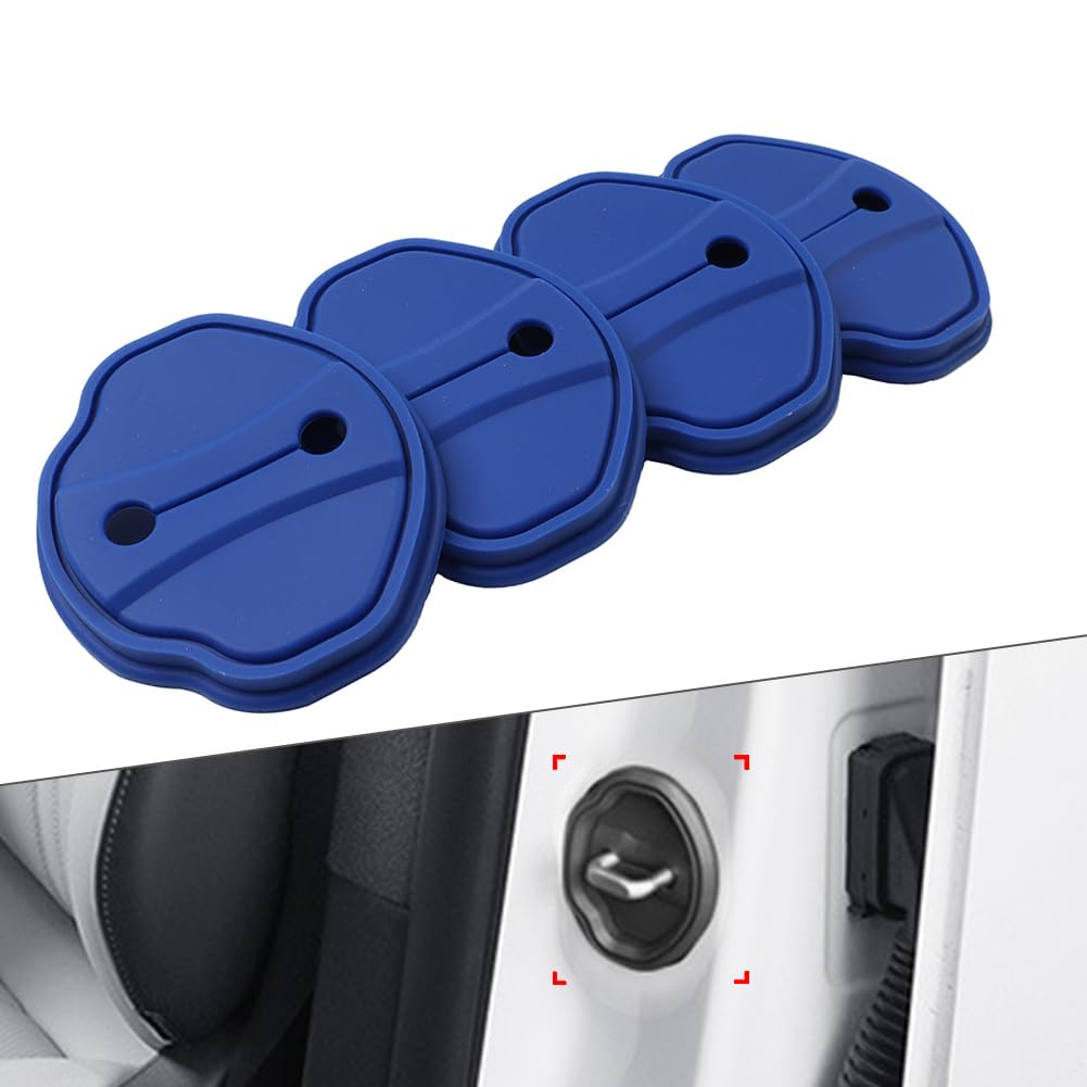 Cninba13 Car Door Lock Door Entry Guard Protective Cover Silicone Blue For BMW 2 Series 2022-Present 4 Pcs Left & Right Hand
