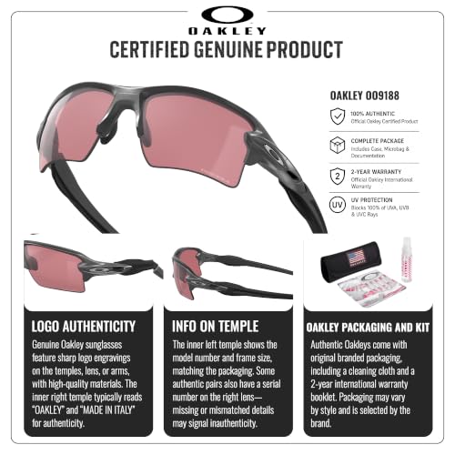 Image of Oakley FLAK 2.0 XL OO9188 Rectangle Sunglasses With Official Eyewear Kit | Men's & Women's Sunglasses