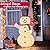 Joiedomi Snowman Christmas Outdoor Decoration, 150 LED Lighted Christmas Holiday Decorations, Collapsible Snowman Yard Lights Backyard Garden Lawn Xmas Decor, Red Scarf