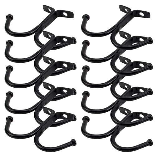 Eruceky 10 Colgador Tazas de Metal Multifuncional, Soporte para Tazas de Café, Porta Tazas de Colgar Tazas, Función para Guardar Tazas, Utensilios de Cocina, Objetos Pequeños, etc.(negro)