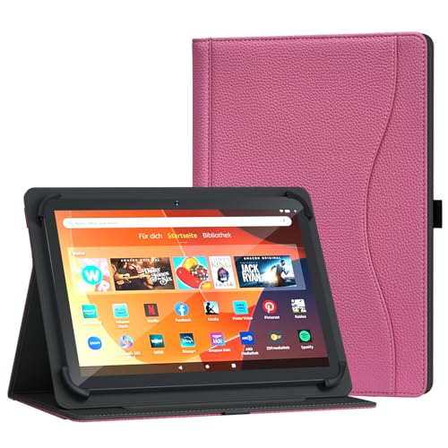 XunyLyee Universal 10.1 inch Tablet Case, 10 11 inch Tablet Case, Multi-Angle Viewing Stand Cover with Pocket for 9.6-11 Inch Android Tablet, Pink by XunyLyee - Used condition - US$13.52